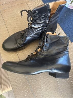 Men's Black Leather Zip LaDuca Dance Boots
